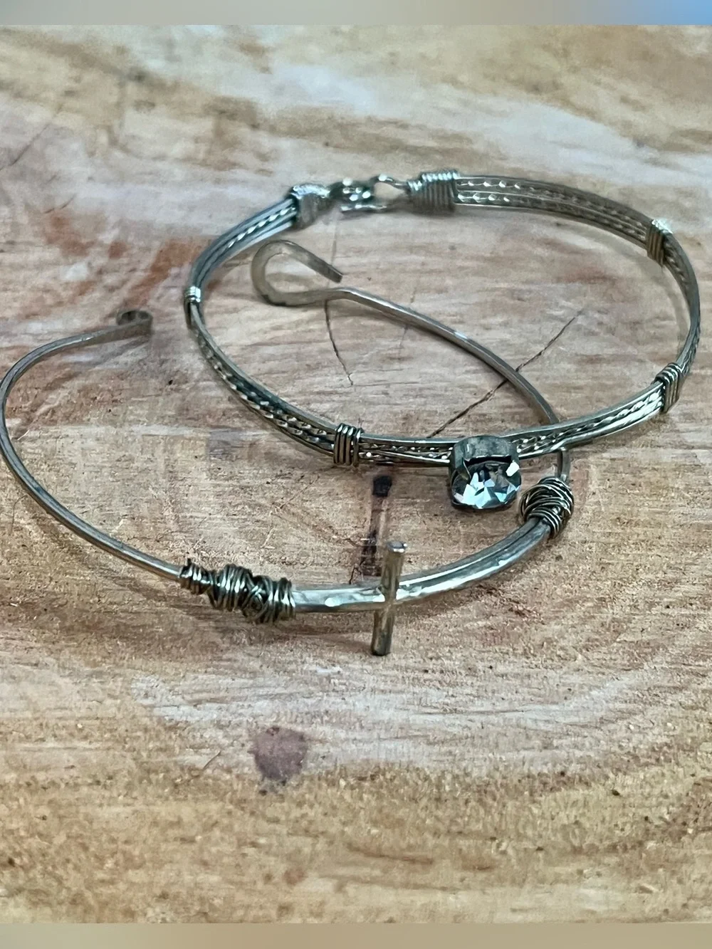 Handmade Stacking Bracelet Set (2-Piece) Custom Beaded Charm Wristwear